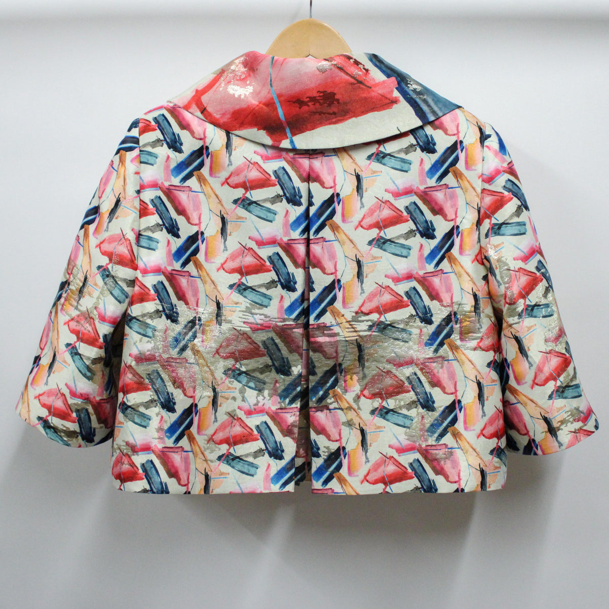 A Colorful Jacquard Bolero Jacket – Berek