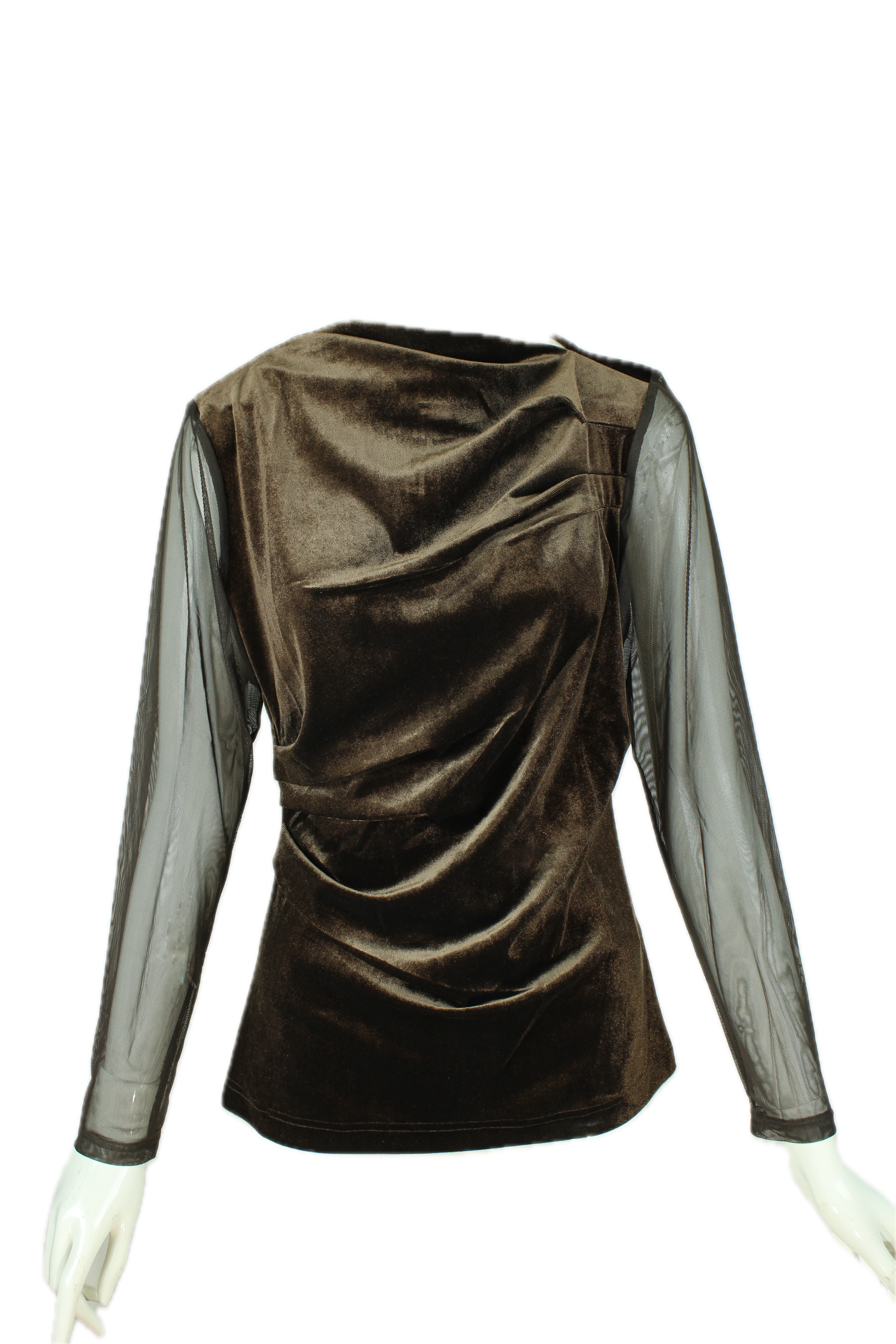 Plush Velour Sassy Top Chocolate