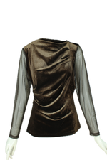 Load image into Gallery viewer, Plush Velour Sassy Top Chocolate
