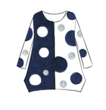 Load image into Gallery viewer, Color block Dots NAVY BLUE
