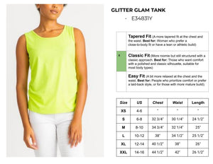 Glitter Glam Tank Champagne