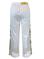 Load image into Gallery viewer, Summer Ponte Pant w Circle lace Trim
