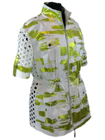 Load image into Gallery viewer, Printed Foil Brush Jacket W Circle Lace
