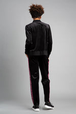 Load image into Gallery viewer, Pink Puff Colorblocked Velour Jacket
