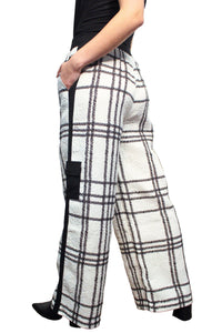 Plaid Textures Palazzo Pant