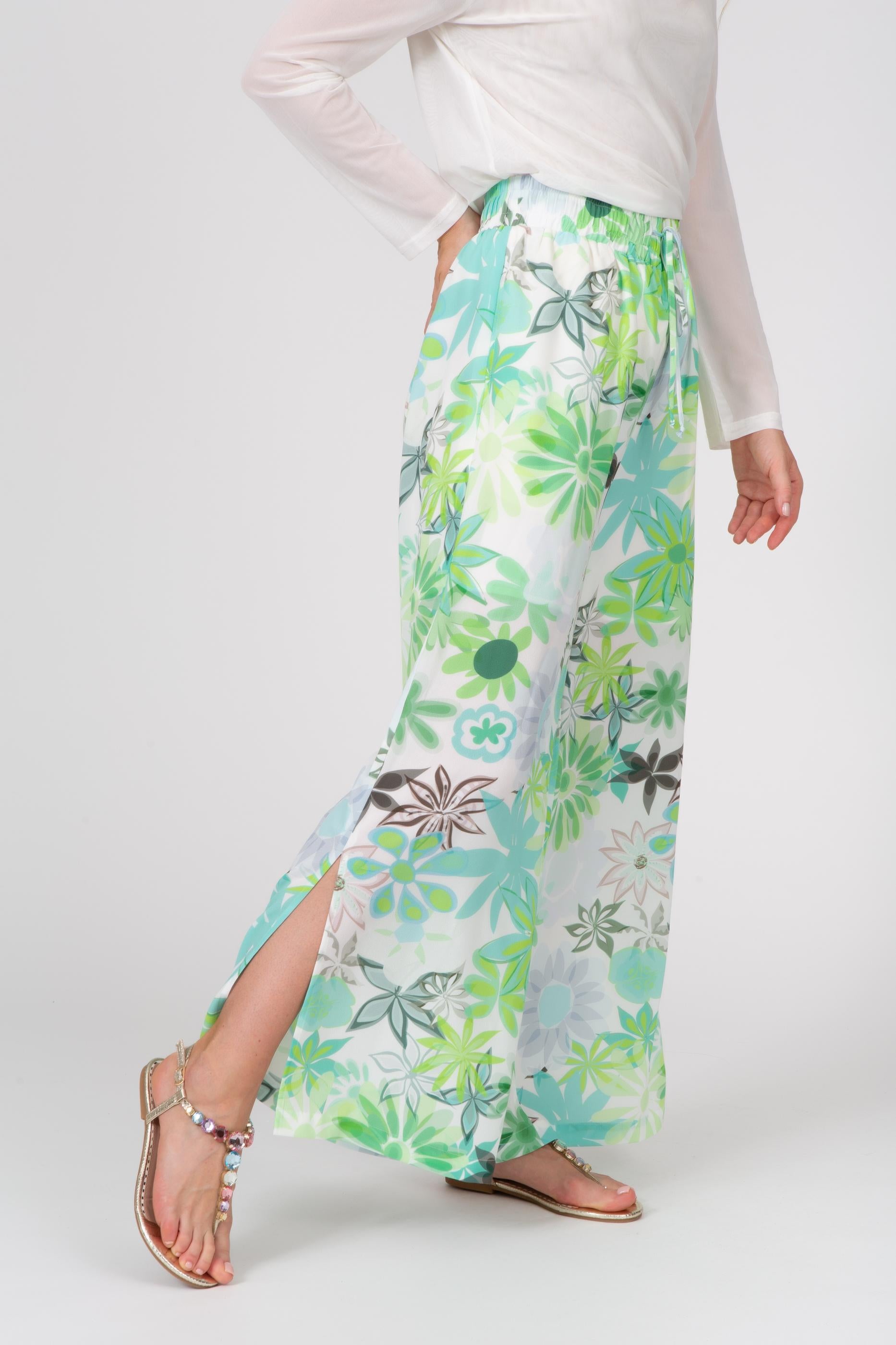 Soft Crepe Easy Wide-Leg Pants