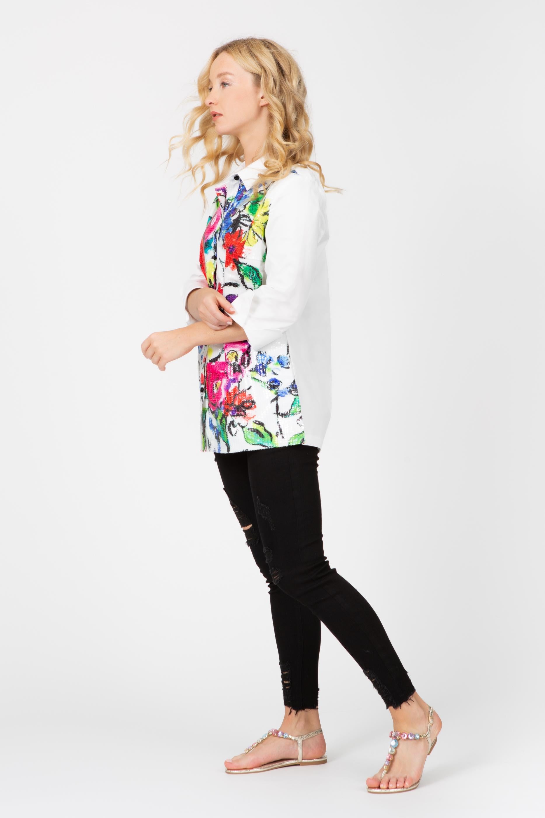 Floral Shine Big Shirt