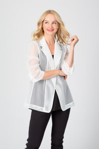 Fun In Mesh Blazer White