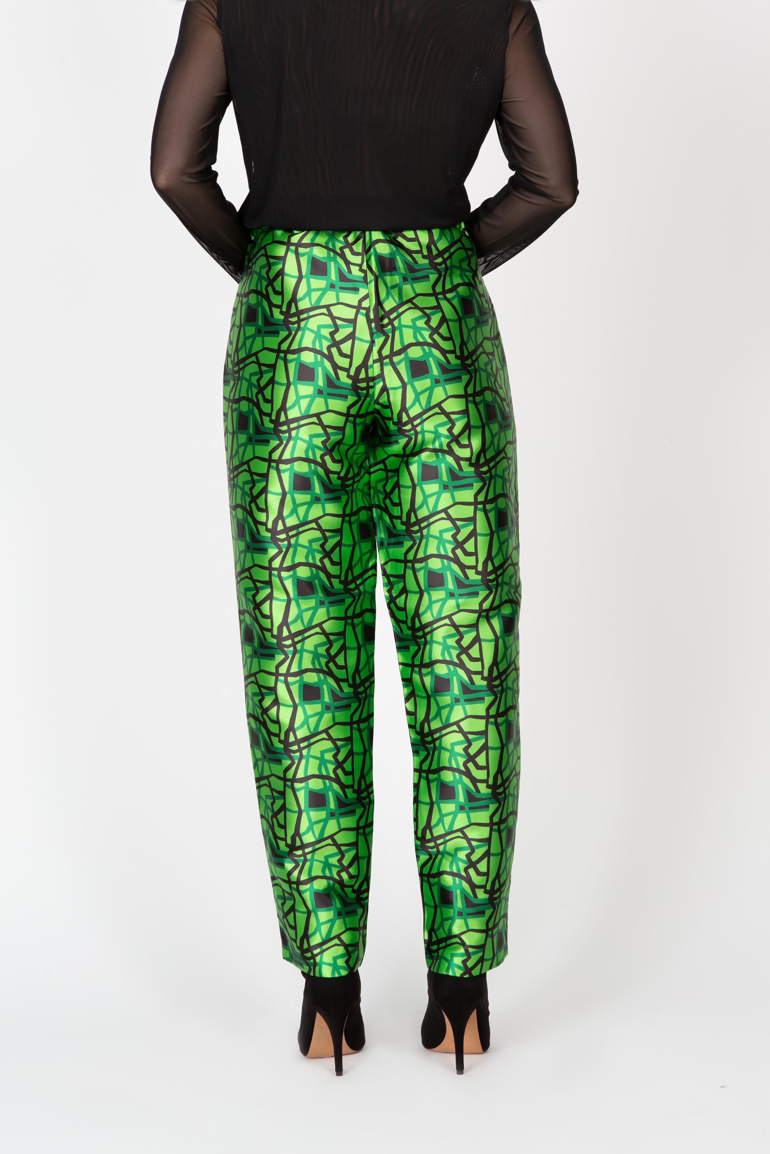 Bold Lines Pants in Green