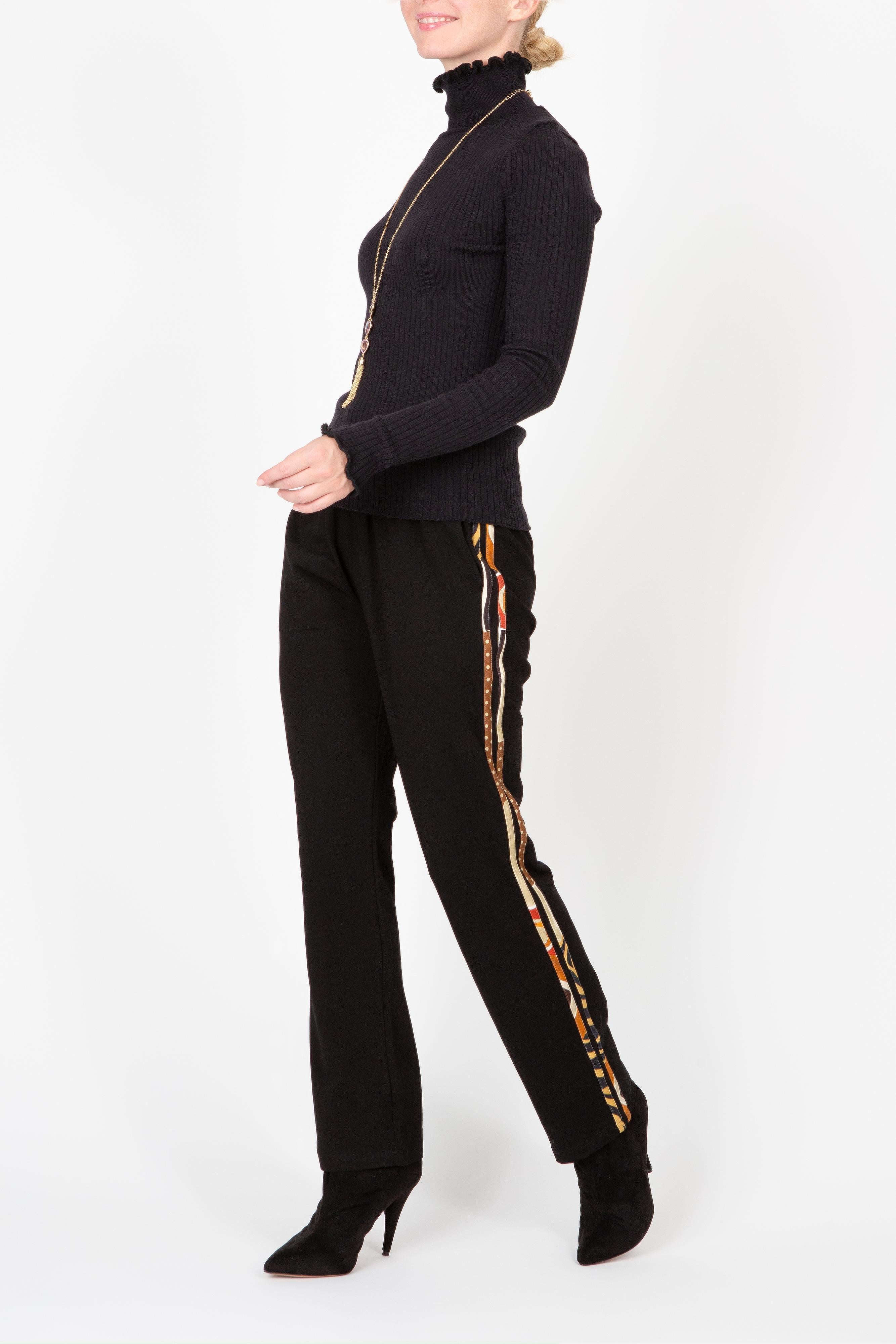 Knit  Pant w/Animal Mix Side Strips