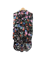 Load image into Gallery viewer, Embroidered Bouquet Hi-Low Moto Jacket
