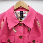 Load image into Gallery viewer, Bridget&#39;s Colorful Patches Lipstick Jacket
