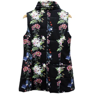 Floral Diamond Trellis Puffer Vest