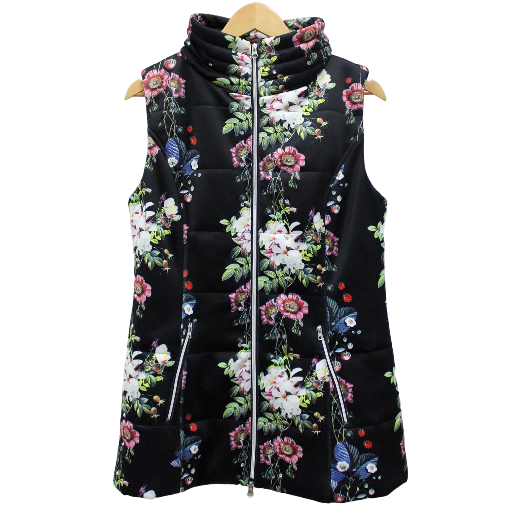 Floral puffer vest online