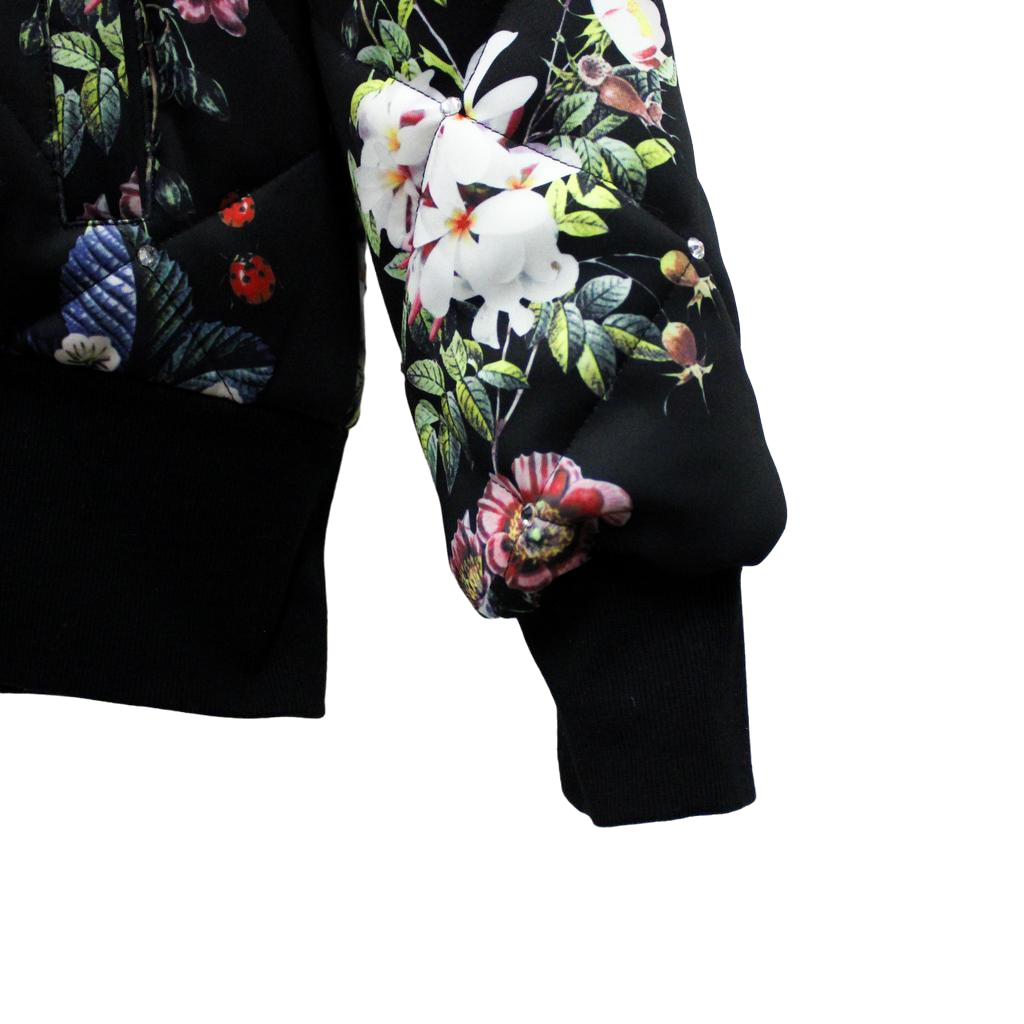 Floral Diamond Trellis Bomber Jacket