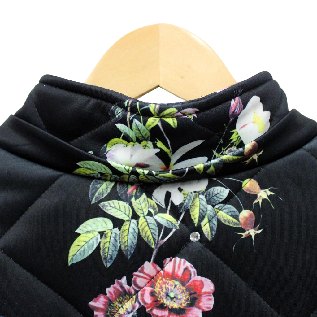 Floral Diamond Trellis Bomber Jacket