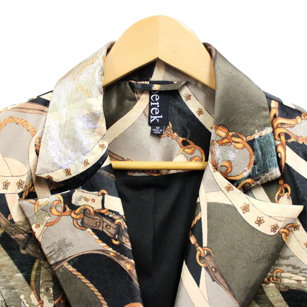 Status Jacquard Tailored Blazer Multi Tan