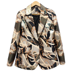 Load image into Gallery viewer, Status Jacquard Tailored Blazer Multi Tan
