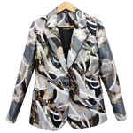 Load image into Gallery viewer, Status Jacquard Tailored Blazer Multi Grey
