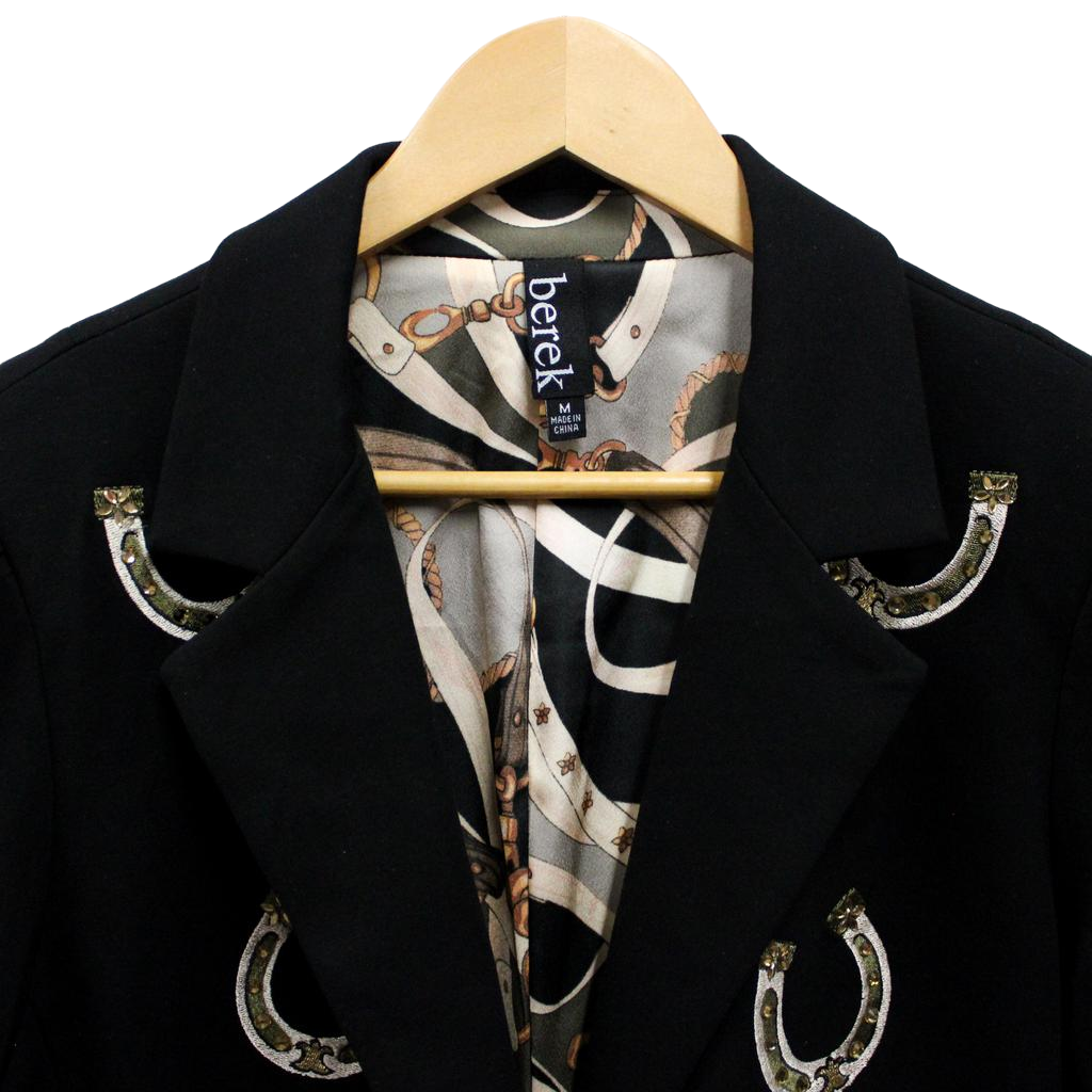 Status Quo Applique Blazer Tan/Black