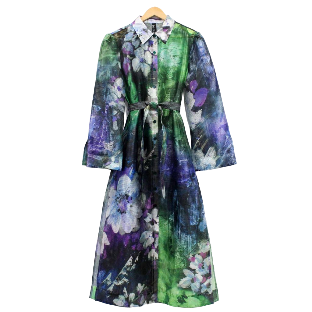 Glistening Floral Burnout Duster