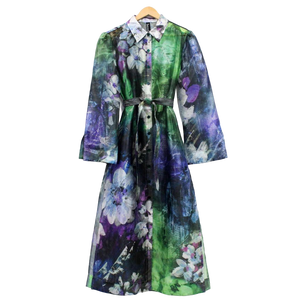 Glistening Floral Burnout Duster