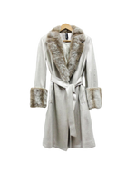 Load image into Gallery viewer, Platinum Cobra Luxe Wrap Coat W Fur Collar &amp; Cuffs
