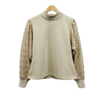 Load image into Gallery viewer, Light Golden Teardrop Mock Neck Top
