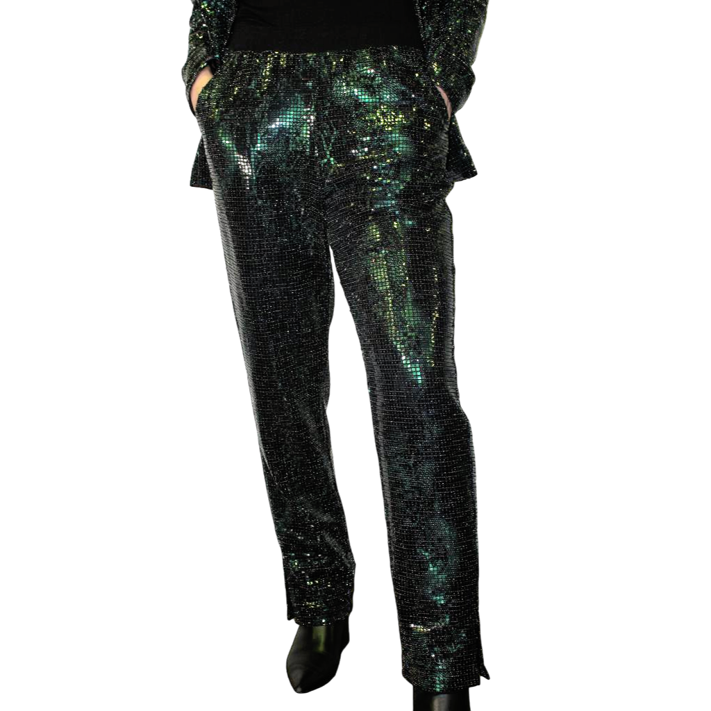 Emerald Glamour Cigarette Pant