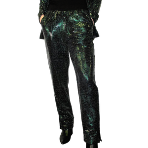 Emerald Glamour Cigarette Pant