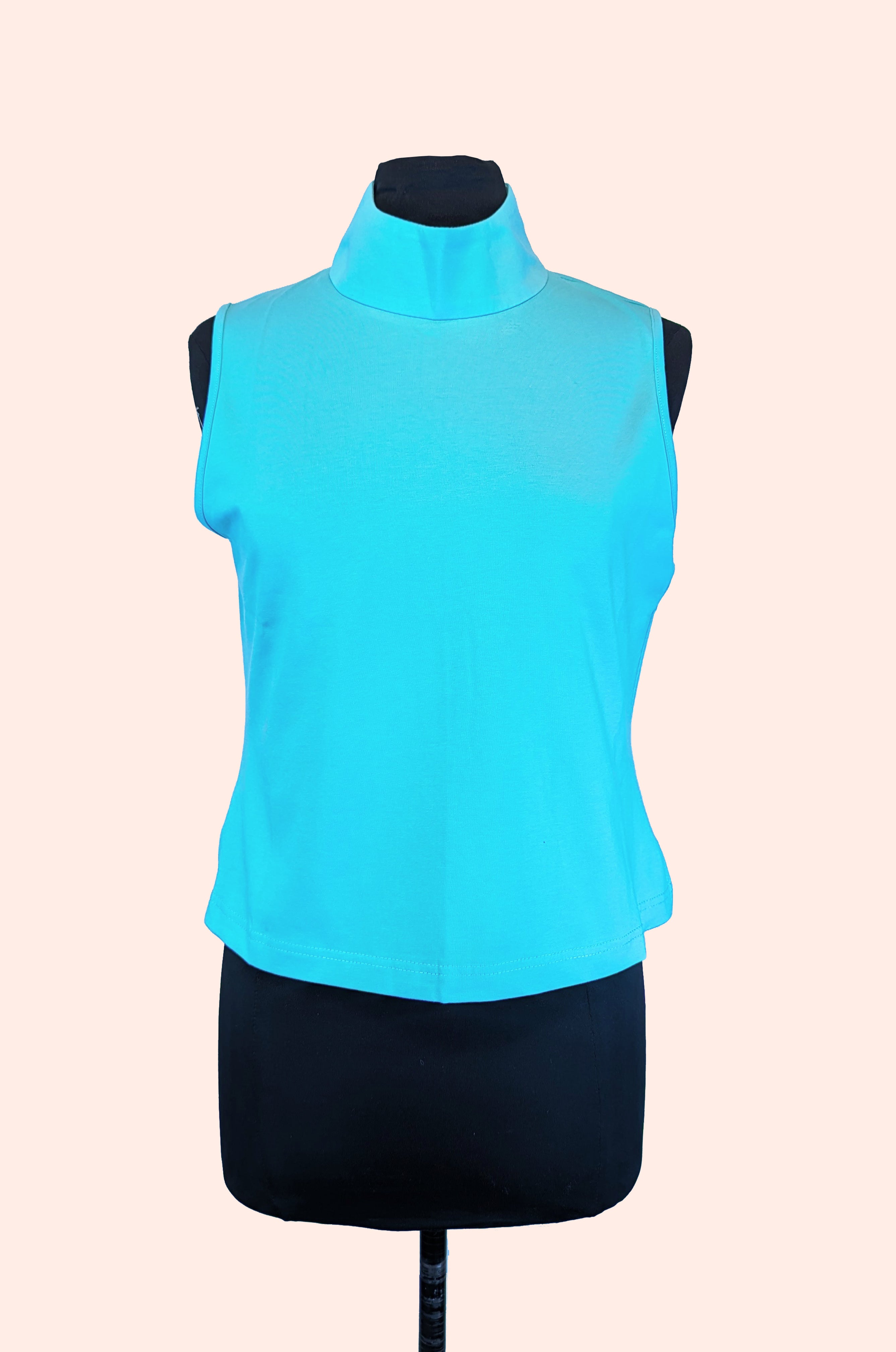 Sleeveless Spring Mock Neck