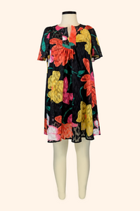 Colorful Floral Burst Dress