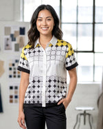 Load image into Gallery viewer, Dot Sensation Charmeuse Camp Shirt

