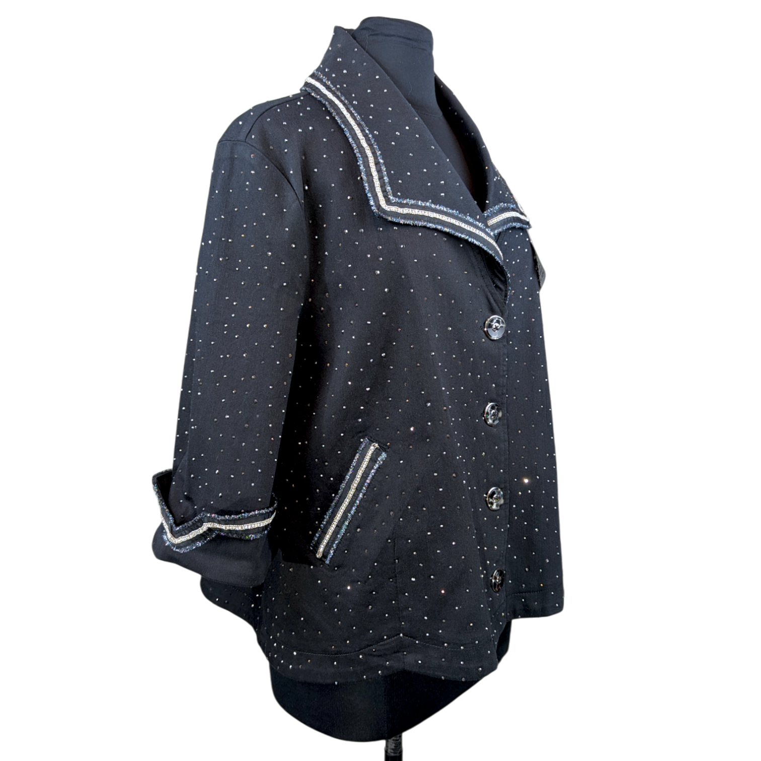 Twinkle Sparkle Easy Swing Denim Jacket