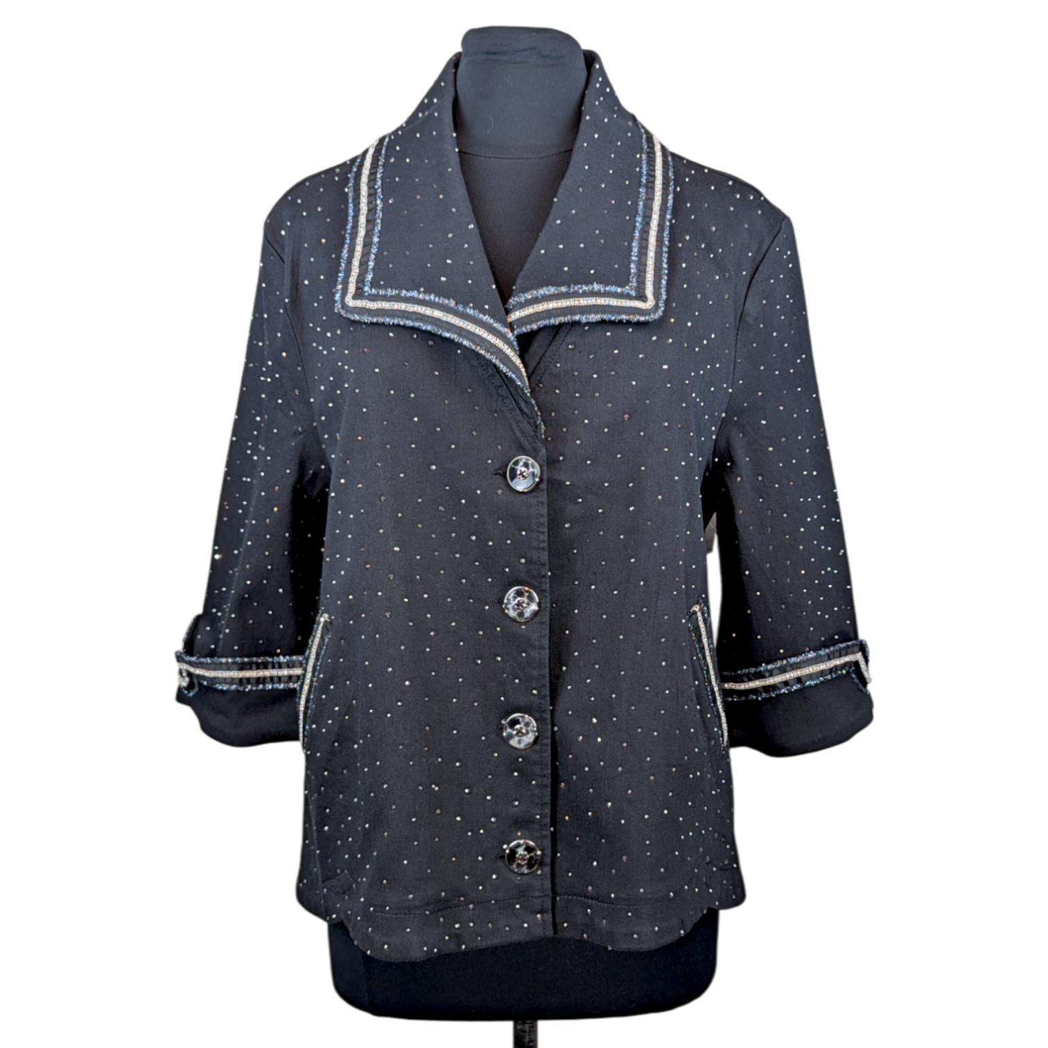 Twinkle Sparkle Easy Swing Denim Jacket