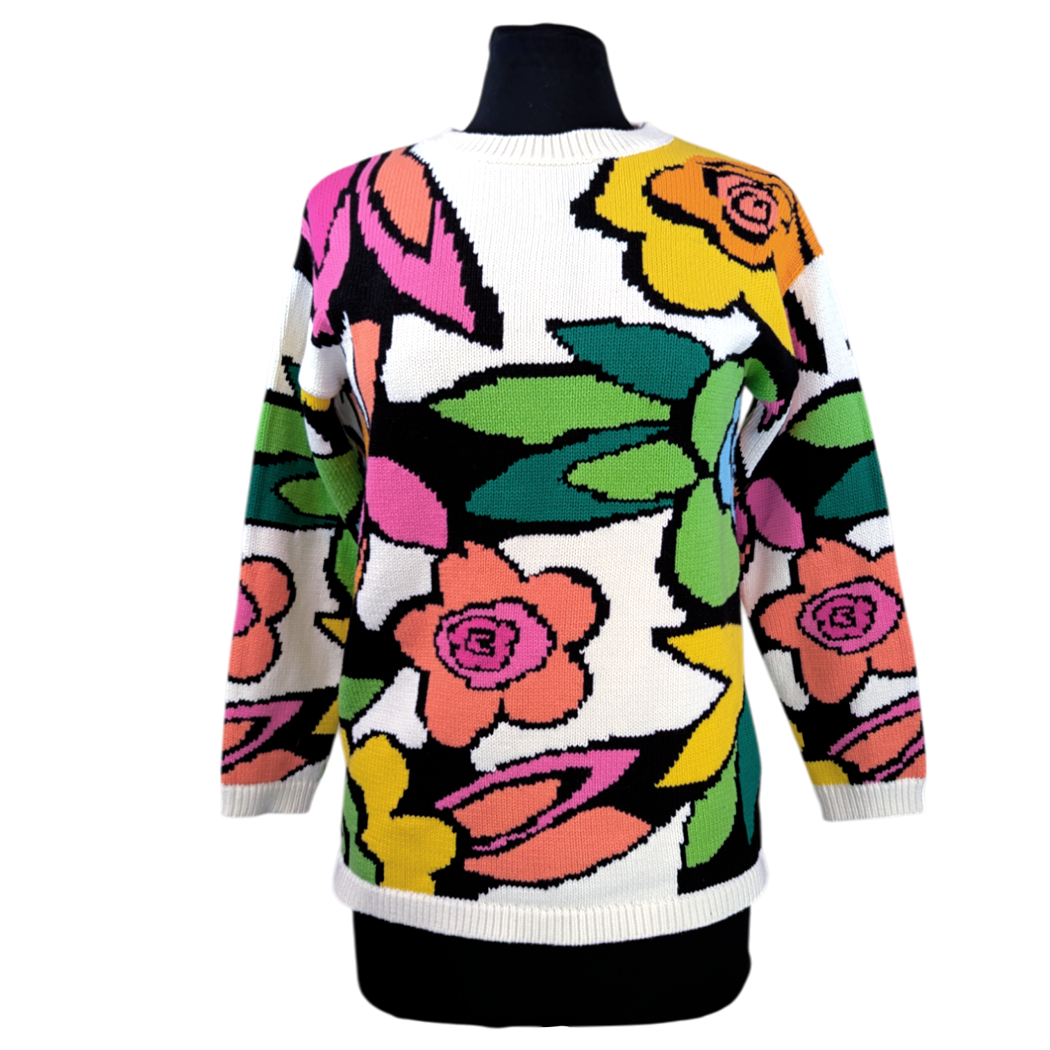 BRIGHT SPRING FLOWERS SWEATER