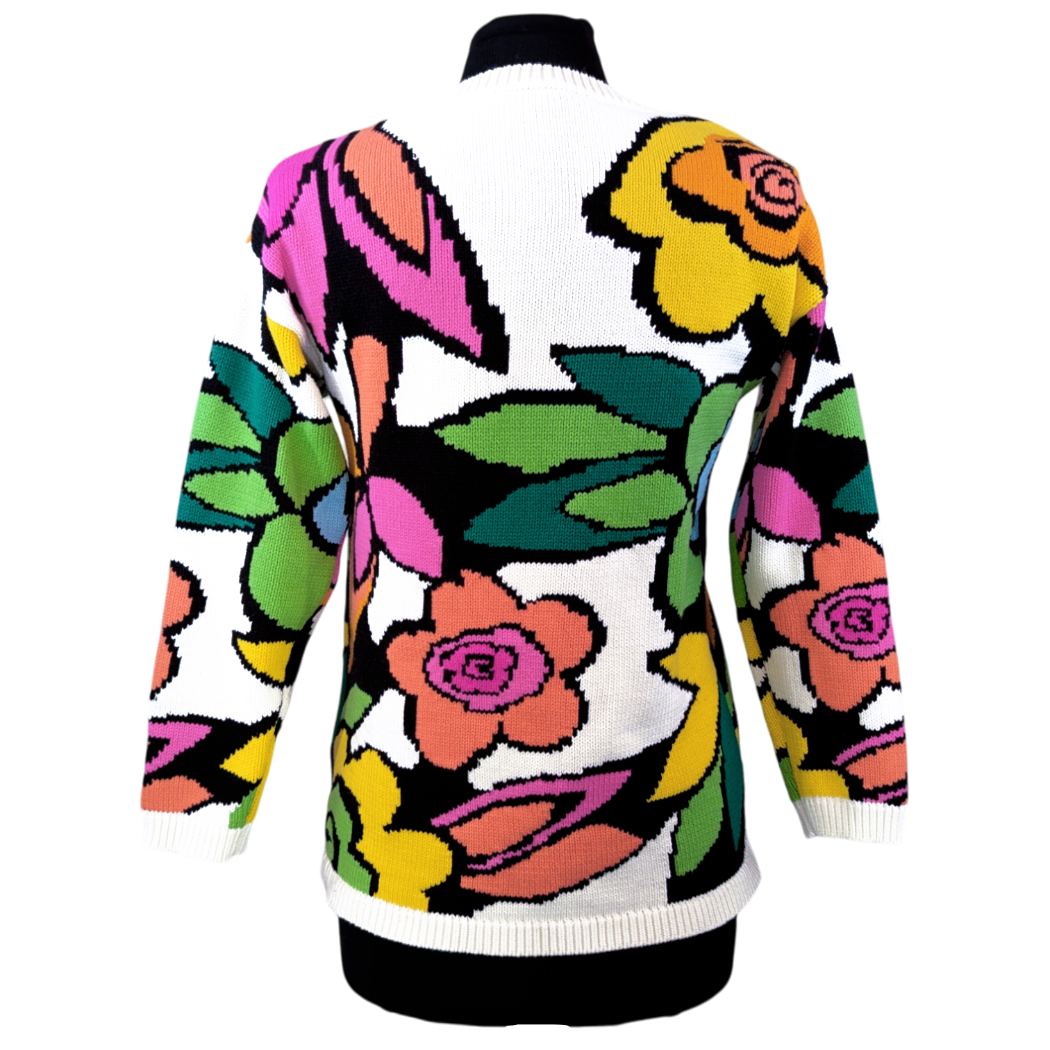 BRIGHT SPRING FLOWERS SWEATER