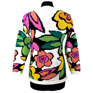 BRIGHT SPRING FLOWERS SWEATER