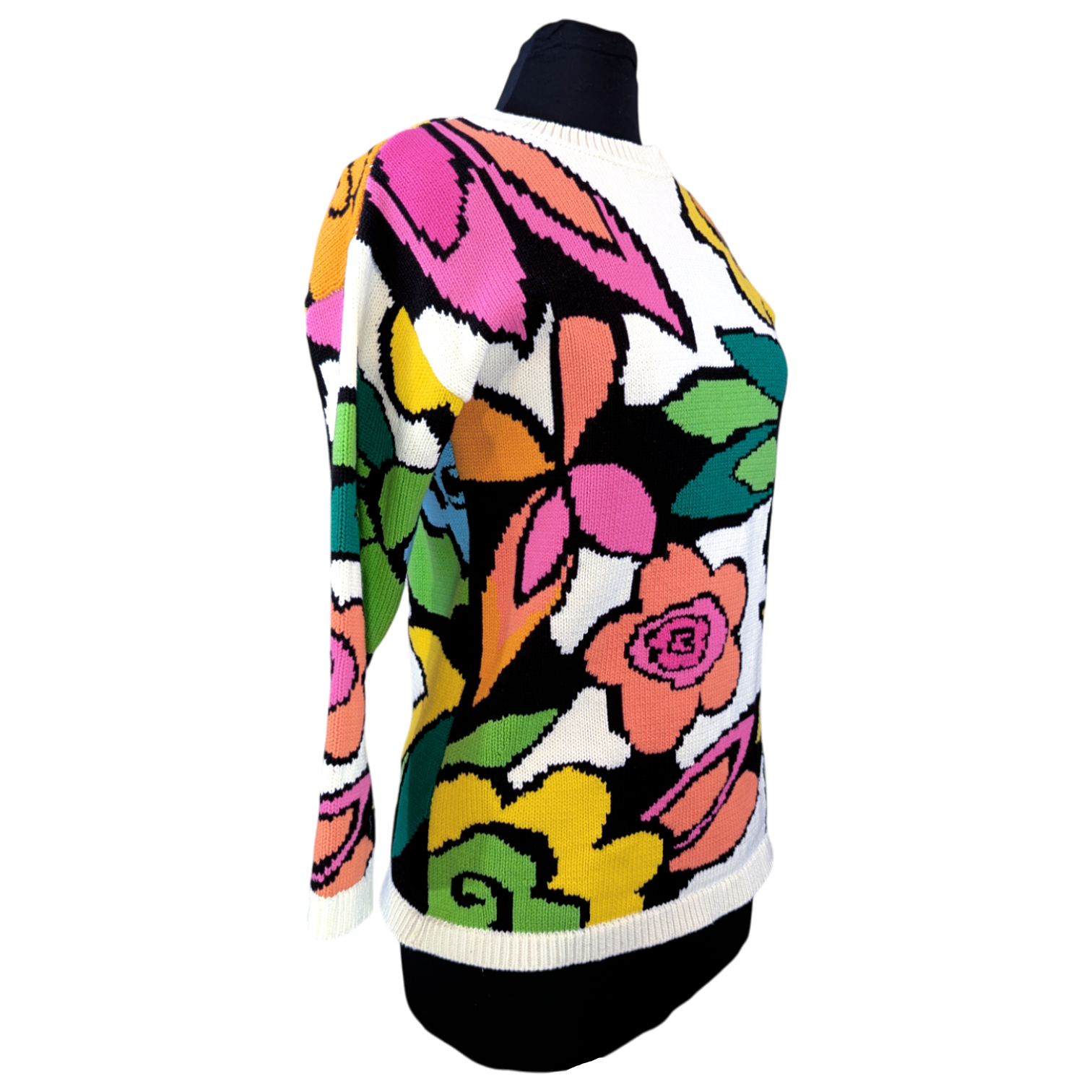 BRIGHT SPRING FLOWERS SWEATER