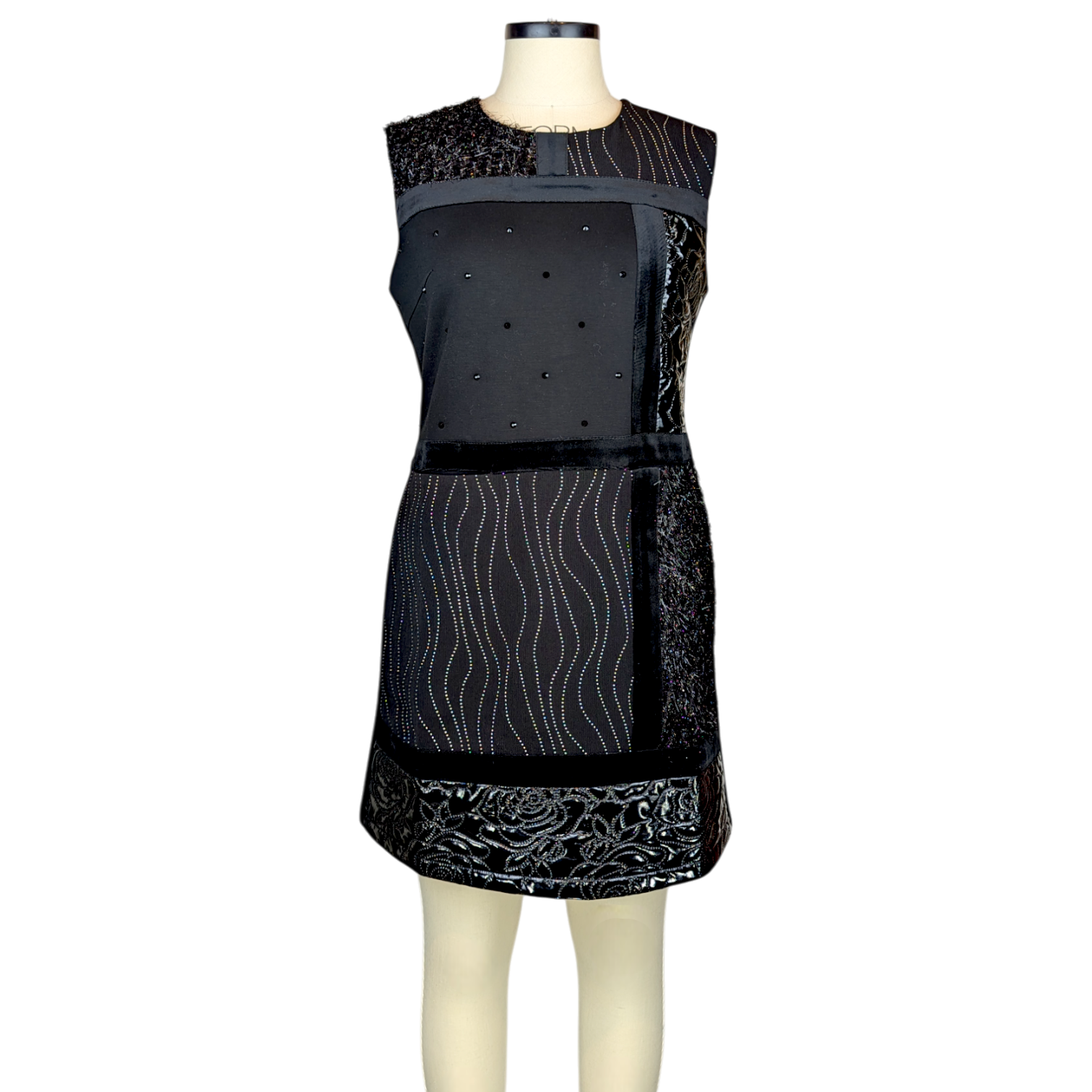 Night Out Mixed Media Sheath Dress