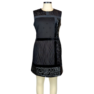Night Out Mixed Media Sheath Dress