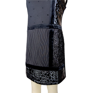 Night Out Mixed Media Sheath Dress