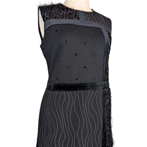 Night Out Mixed Media Sheath Dress