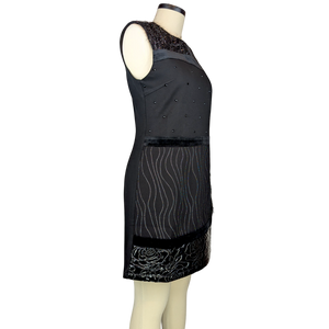 Night Out Mixed Media Sheath Dress