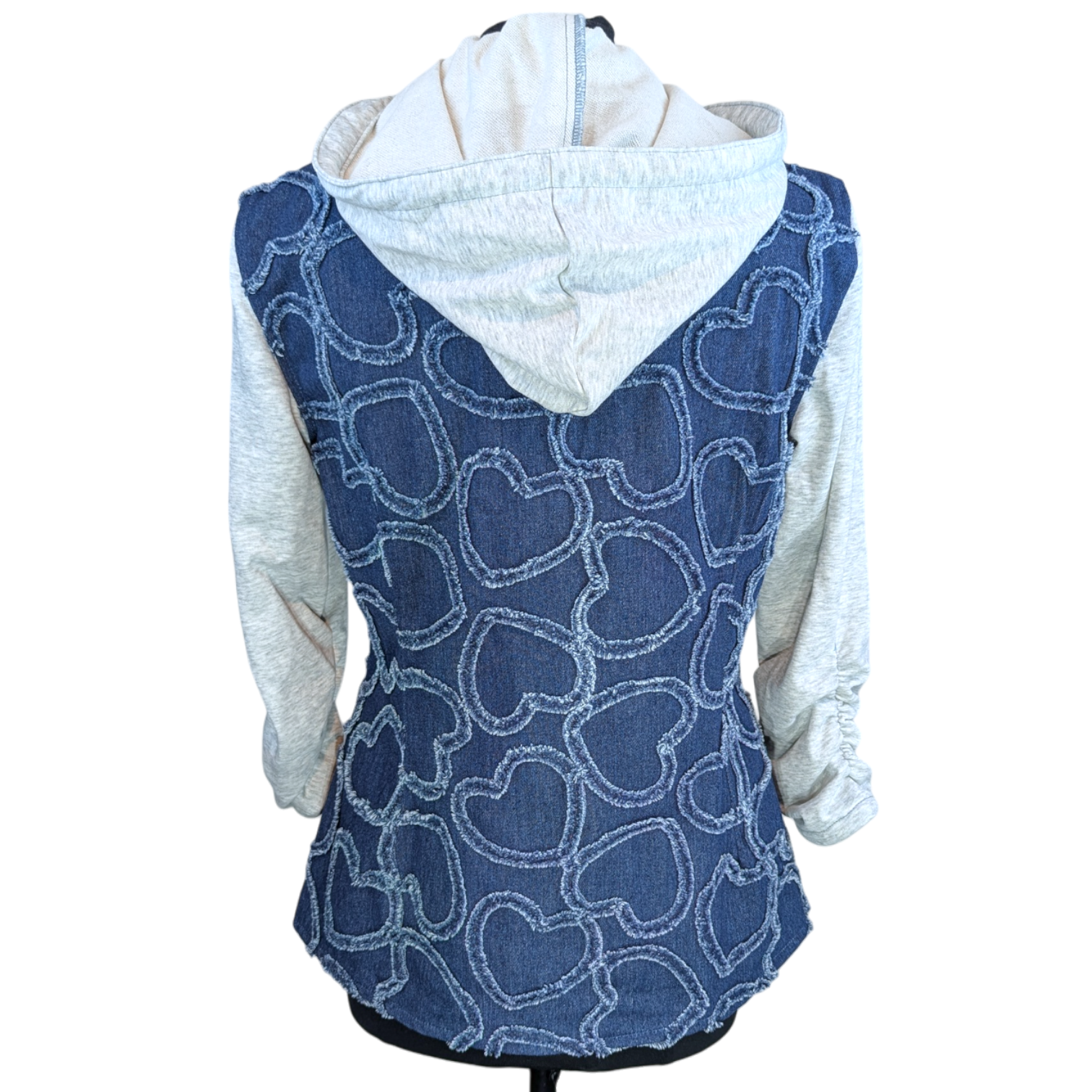 Hearts of Denim &. French Terry Mixed Blazer