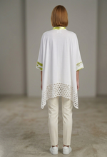 Load image into Gallery viewer, Summer Batwing Knit Top W Foil Trim
