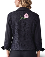 Load image into Gallery viewer, Floral Applique Blazer With Lace Back
