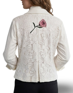 Load image into Gallery viewer, Floral Applique Blazer With Lace Back
