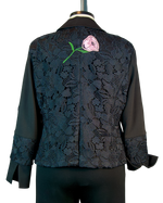 Load image into Gallery viewer, Floral Applique Blazer With Lace Back
