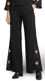 Load image into Gallery viewer, Wide Leg Pant W Floral insert.
